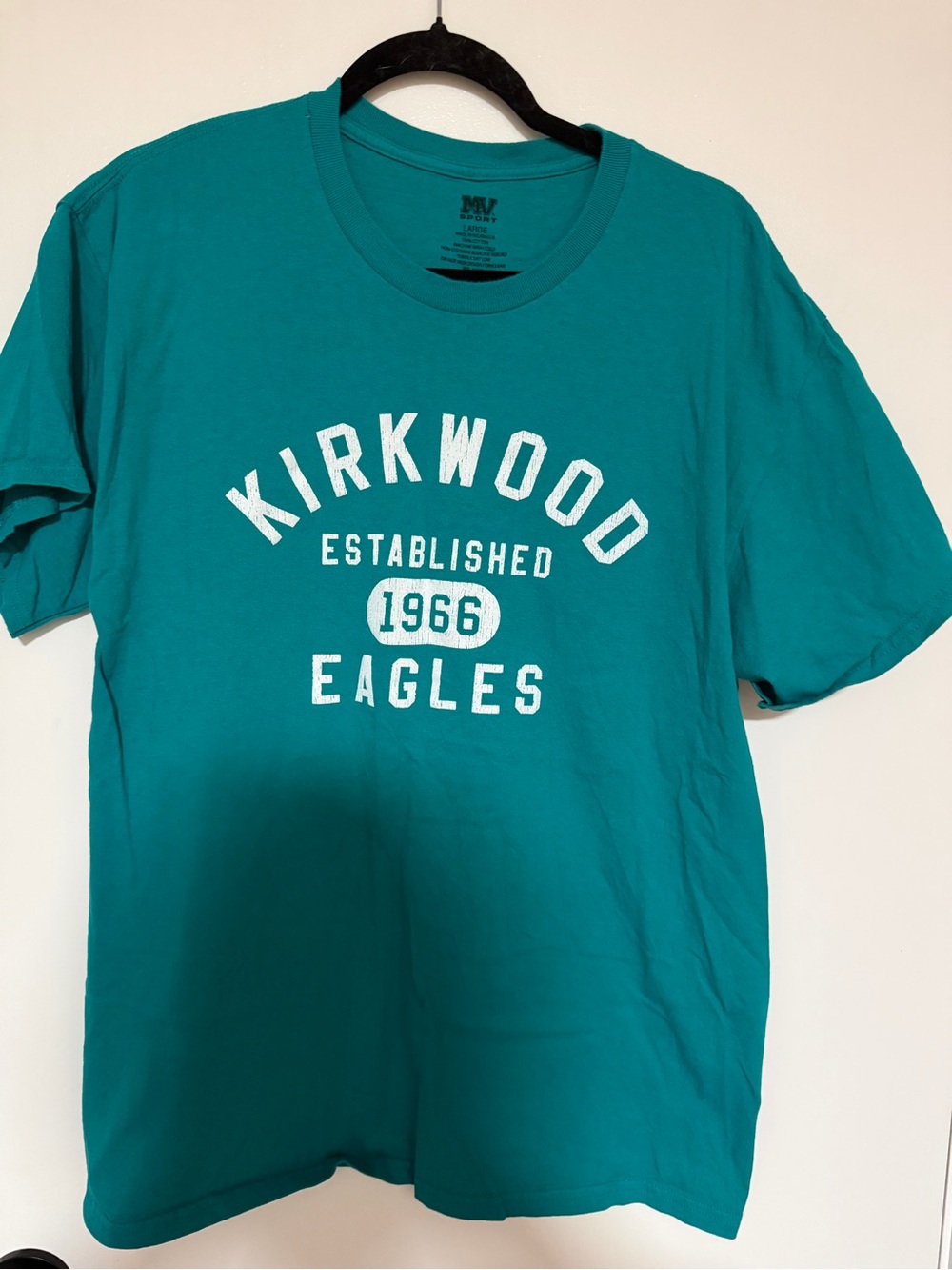 MV Sport Teal Kirkwood Eagles Graphic Crew Neck Tee